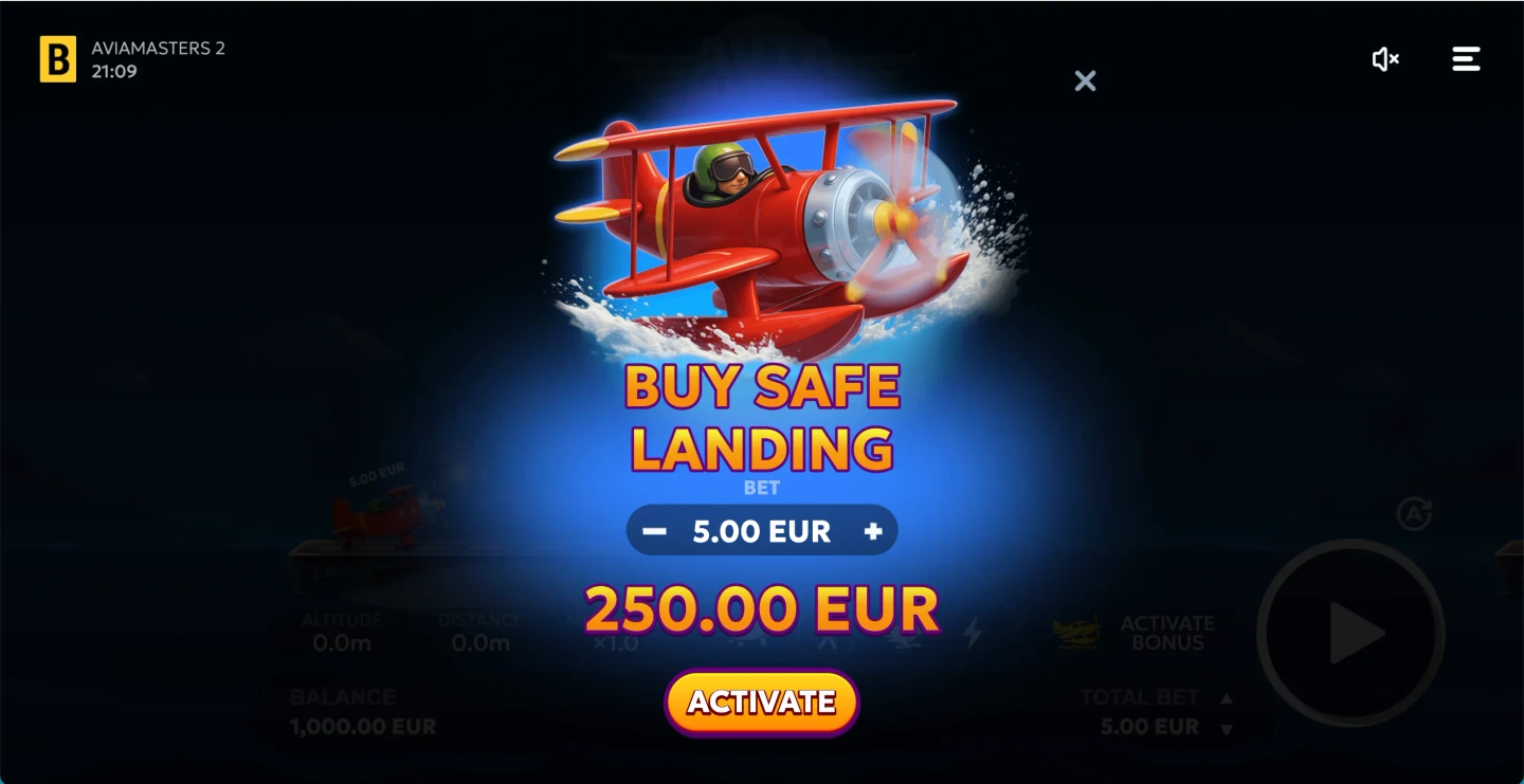 Режим Safe Landing в Aviamasters 2