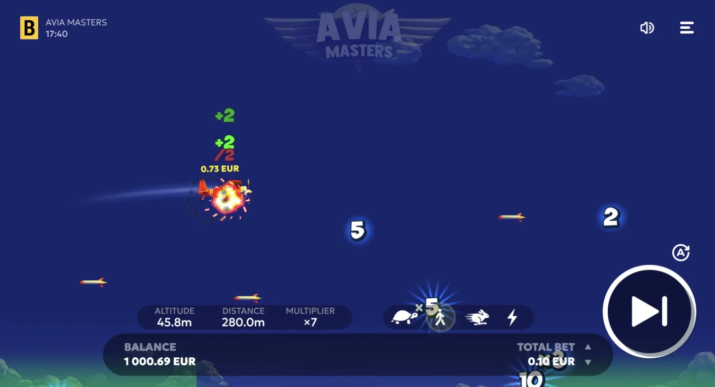 Aviamasters landing result