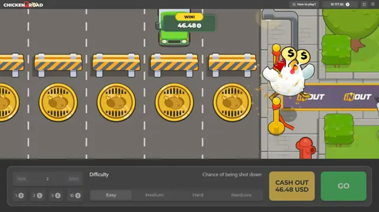 Chicken Road 2 сложности Easy Medium Hard Hardcore