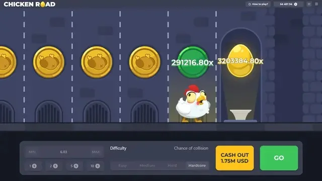 Chicken Road — экран выбора сложности
