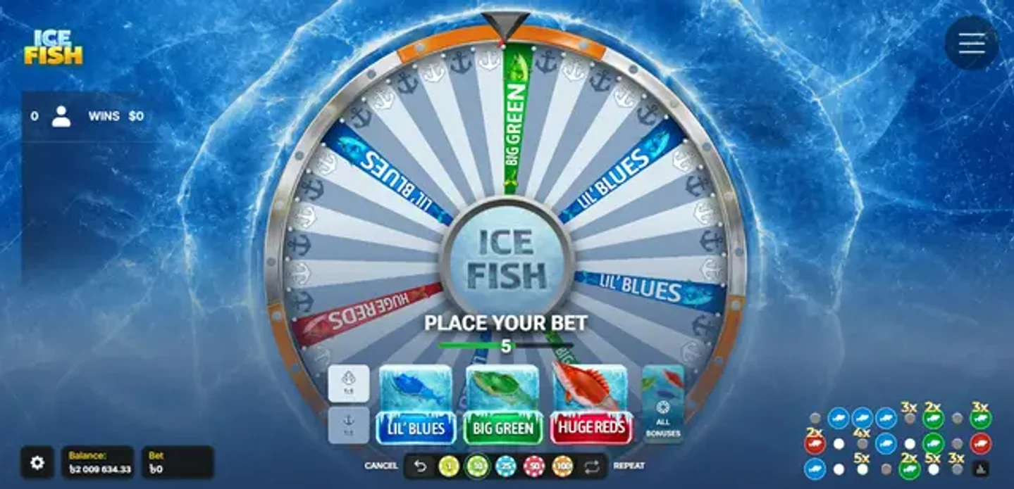 Ice Fish mid-round catch stages