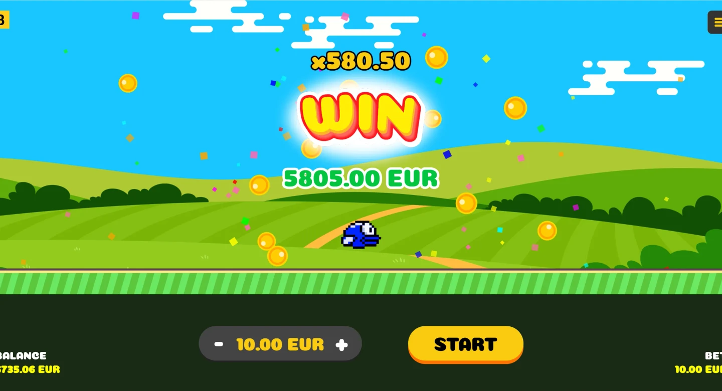 Экран крупного выигрыша Lucky Birds