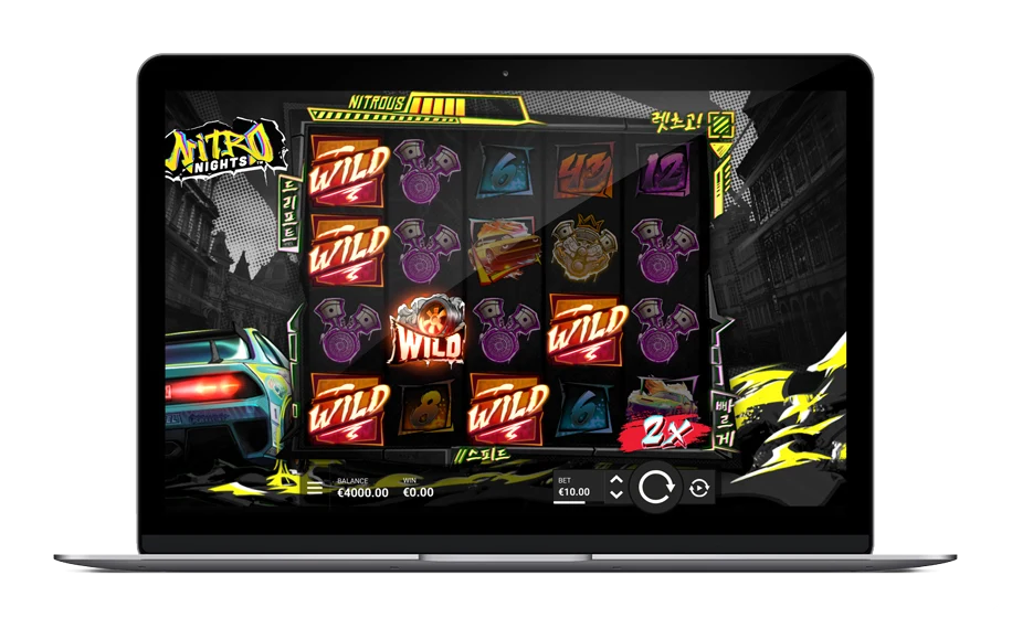 Nitro Nights device / lobby still — Burnout Mode UI