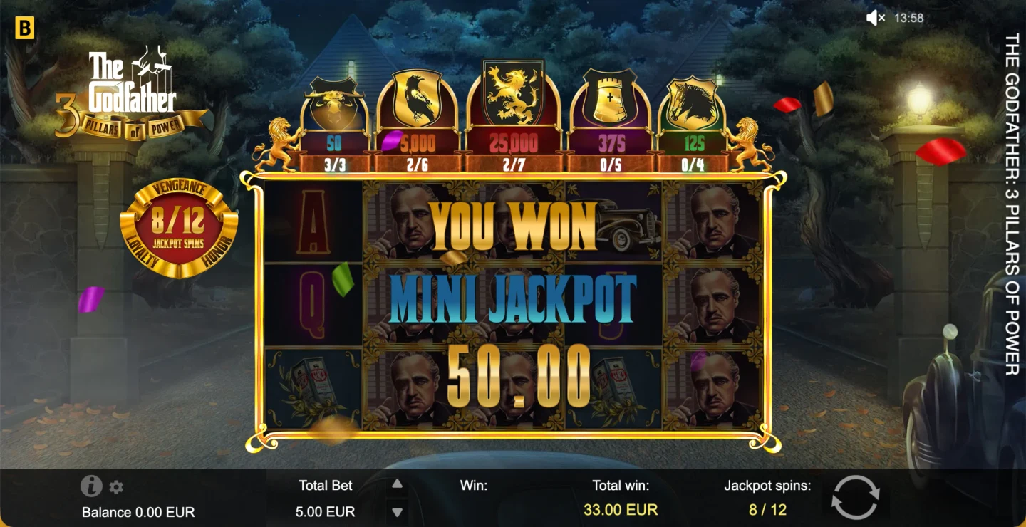 The Godfather Vengeance Jackpot Spins token collection