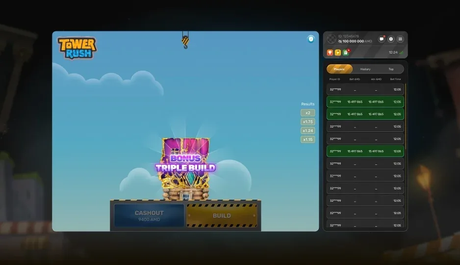 Tower Rush Bonus Triple Build